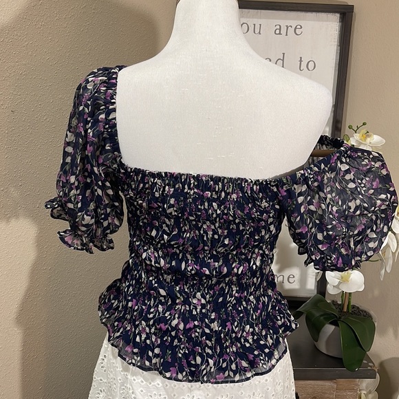 Floral Smocked off the shoulder Top TRN 19 - Picture 4 of 5